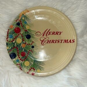 NWT Fiesta merry Christmas plate w/ Christmas tree graphic! No chips or cracks